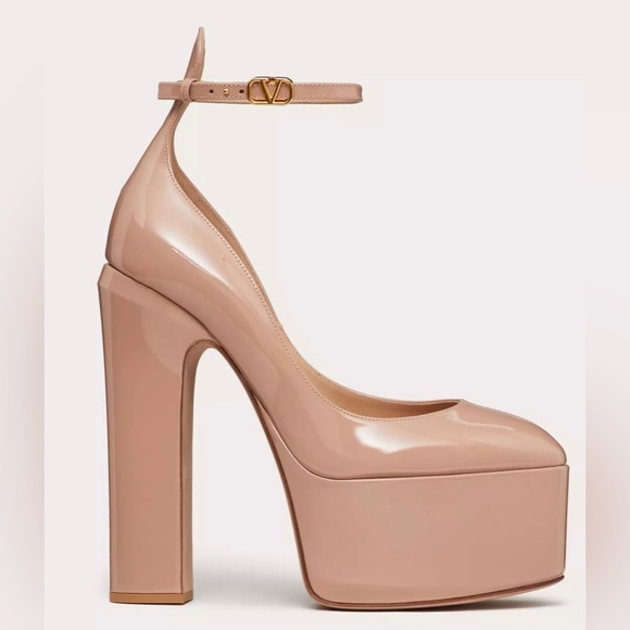 Valentino Nude Platform Heels - Picture 1 of 10